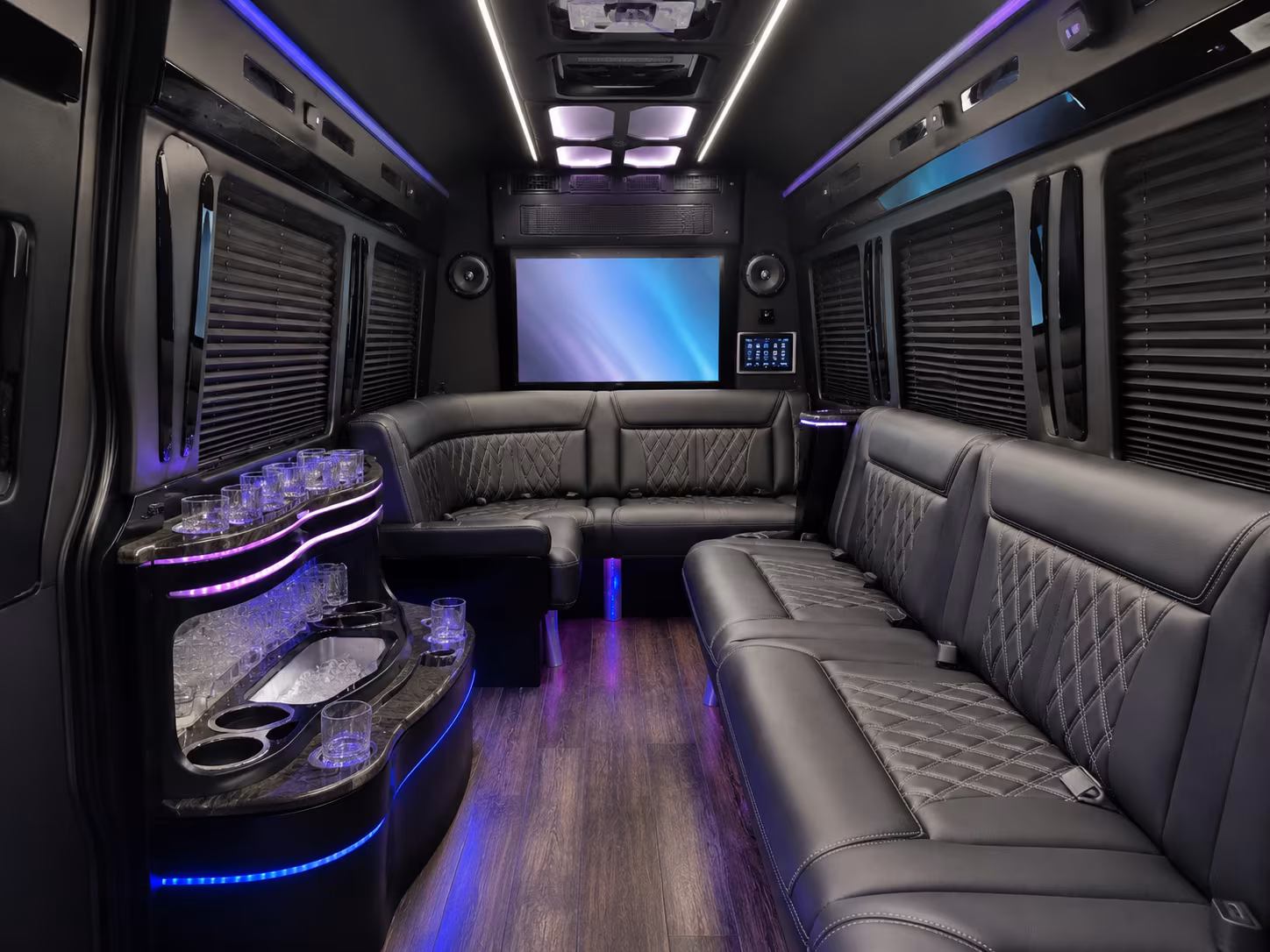 Atlanta atlanta airport transportation party bus exterior