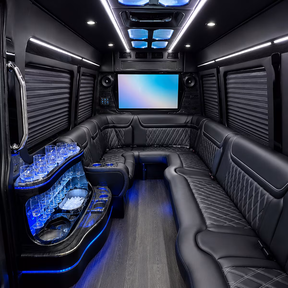 Atlanta atlanta private event party bus rental party bus interior