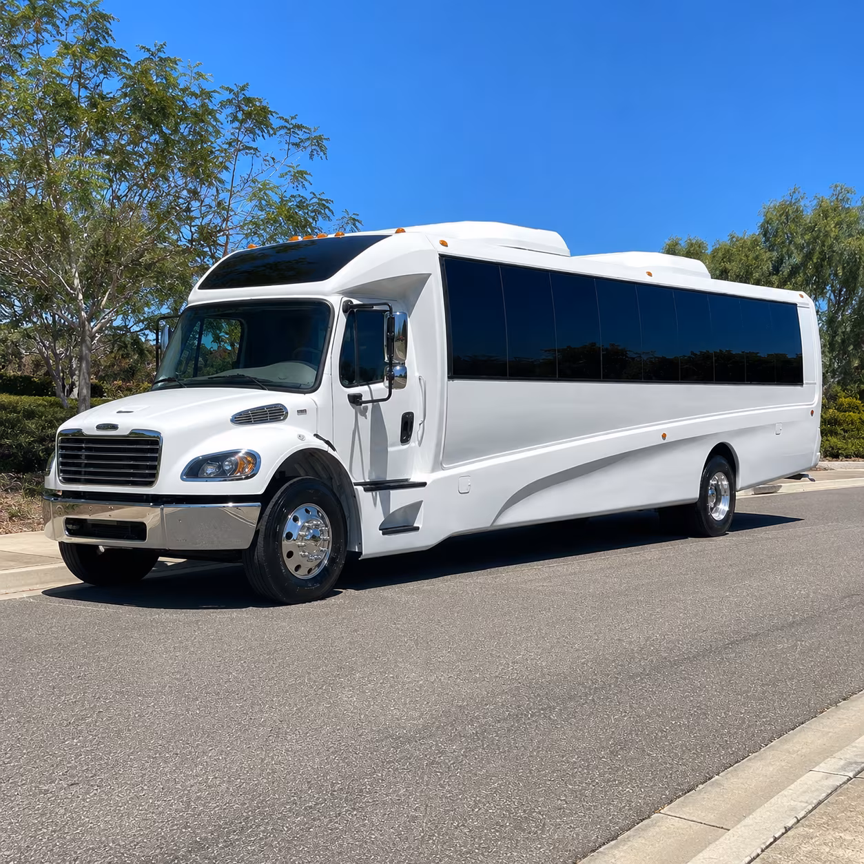 Atlanta atlanta school event bus rental party bus exterior