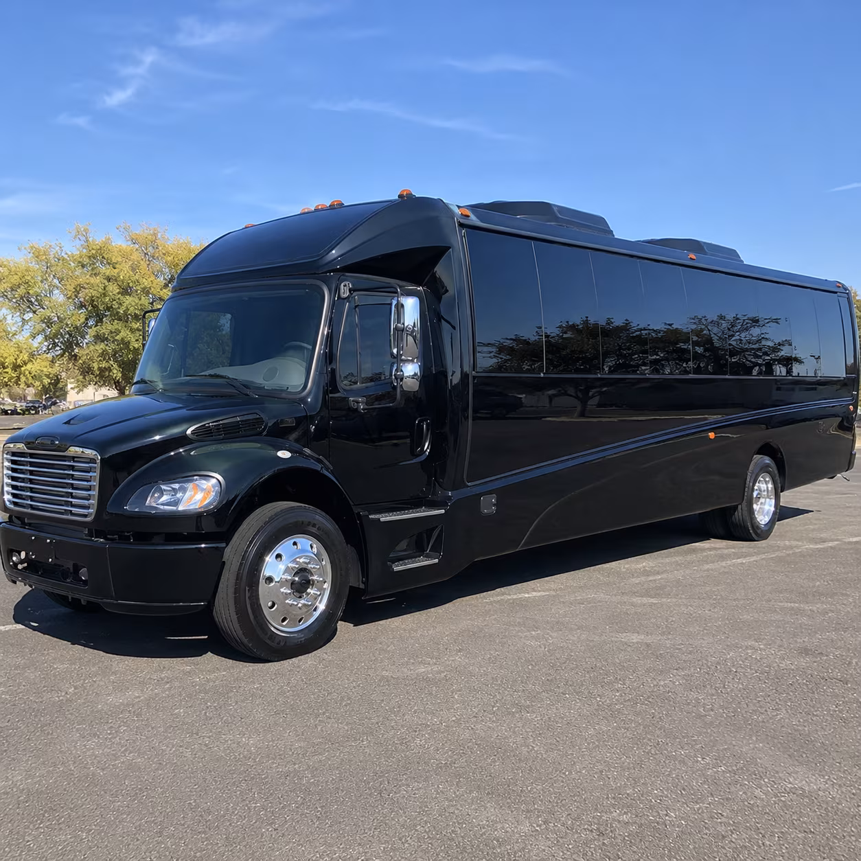 Atlanta atlanta school event bus rental party bus exterior