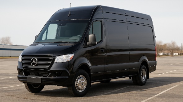 Exterior of Charter Bus Company Chattanooga's 14 Passenger Sprinter Limousine in Chattanooga
