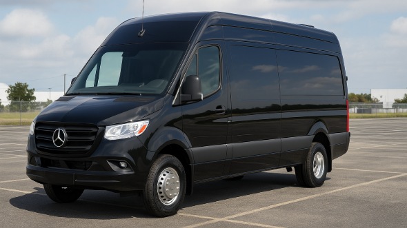 Exterior of Charter Bus Company Sandy Springs's 14 Passenger Sprinter Limousine in Sandy Springs
