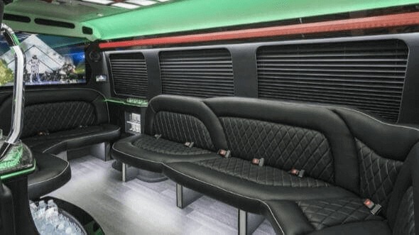 Interior of Atlanta Party Bus Company's 15 Passenger Party Bus in Atlanta