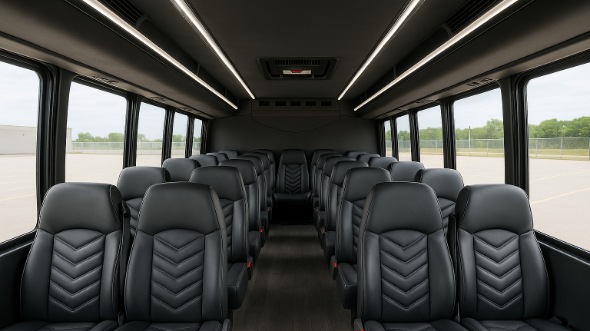 Interior of Charter Bus Company Atlanta's 28 Passenger Minibus in Atlanta
