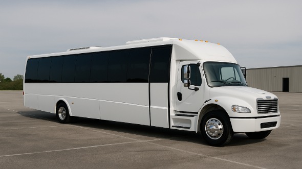 Exterior of Charter Bus Company Alpharetta's 28 Passenger Party Bus in Alpharetta