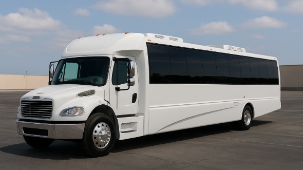 Exterior of Charter Bus Company Sandy Springs's 28 Passenger Party Bus in Sandy Springs