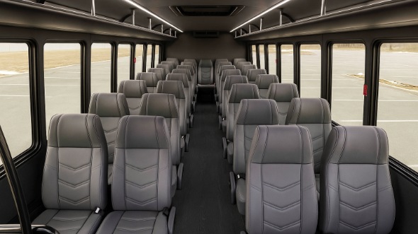 Interior of Charter Bus Company Atlanta's 30 Passenger Minibus in Atlanta