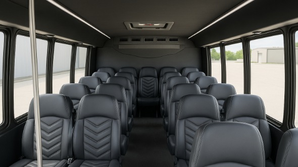Interior of Charter Bus Company Atlanta's 35 Passenger Minibus in Atlanta
