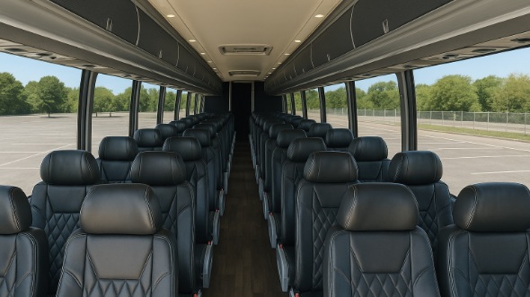 Interior of Charter Bus Company Atlanta's 47 Passenger Charter Bus in Atlanta