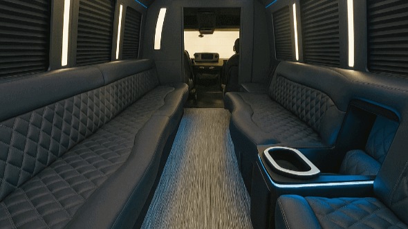 Interior of Atlanta Party Bus Company's 50 Passenger Party Bus in Atlanta