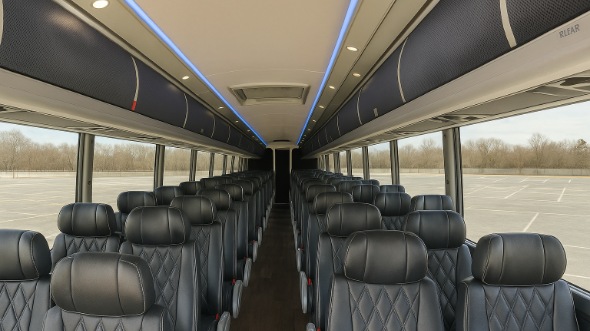 Interior of Charter Bus Company Atlanta's 51 Passenger Charter Bus in Atlanta