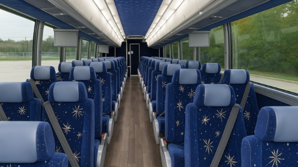 Interior of Charter Bus Company Atlanta's 54 Passenger Charter Bus in Atlanta