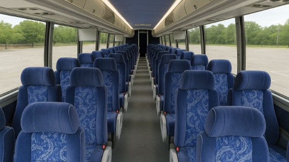 Interior of Charter Bus Company Atlanta's 55 Passenger Charter Bus in Atlanta