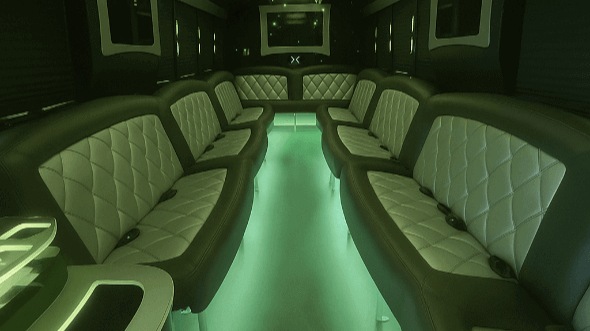 atlanta 20 passenger party bus inside